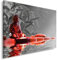 Feeby. Wandbild - 1 Teilig - 30x40 cm, Leinwand Bild Leinwandbilder Bilder Wandbilder Kunstdruck, BUDDHA, KULTUR, RELIGION, GRAU, ROT