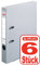 Herlitz Ordner maX.file protect A4 5cm, PP-Folienbezug beschichtet, mit Wechselfenster (grau | 6er)