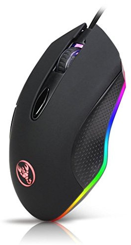 Souris Gamer de Haute Précision Pas Cher Gaming Filaire pour PC USB CâBlé 4800Dpi 6 Buttons Souris de Jeu Optique LED Rétro-éclairage pour PC Portable
