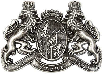 Tini - Shirts Bayern Löwen/Struktur Bayern-Wappen Gürtelschliesse - Buckle/Gürtelschnalle Tracht : Landeswappen - Grösse ca.: 9.5 x 6.5 cm