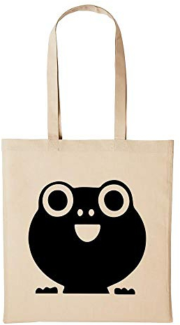 Huuraa Baumwollbeutel Frosch Geschenk Einkaufstasche Natural 10 Liter Baumwolle Frosch Accessoire