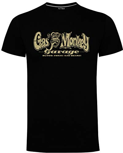 Gas Monkey Garage T-Shirt Distressed OG Logo Black-S