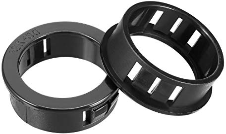 15 Stück 30 mm Durchmesser Kabel Schlauch Snap Bushing Öse Schutz schwarz
