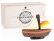Voilier en chocolat | Chocolat en forme de voilier dans une boite en bois | Cadeau pour fan de voile