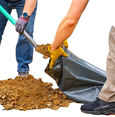 Calzette 50x Gartensäcke Abfallsäcke Extra Stark 100 Micron - Schuttsäcke für Bauarbeiten, Gartenabfälle