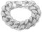 Halukakah Kubanische Kette Herren Iced Out,20MM Herren Goldkette Miami Platin überzogen Weißgold Armband 20cm,Volle Cz Diamant Schnitt Zinken-Set,Geschenk für Ihn