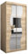 KRYSPOL Schwebetürenschrank Madryt 100 cm mit Spiegel Kleiderschrank mit Kleiderstange und Einlegeboden Schlafzimmer- Wohnzimmerschrank Schiebetüren Modern Design (Sonoma)