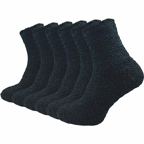 GAWILO Damen Kuschelsocken (6 Paar) weiche & flauschige Haussocken - Wintersocken | warme Bettsocken - Schlafsocken - Plüschsocken