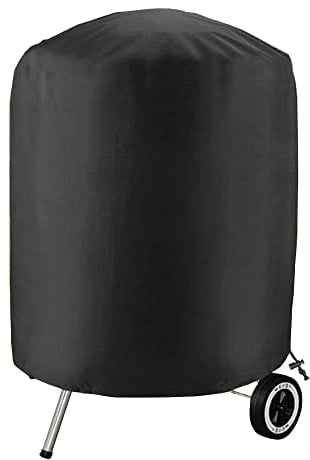 PATIO PLUS Kettle BBQ Cover Round, Durable Barbecue Cover 420D Oxford Fabric Waterproof, Windproof, Anti-UV, Rip-Proof, Grill Cover for Weber, Brinkmann, Char Broil 29 * 28/73 * 71cm