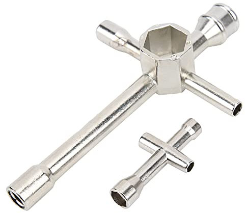 SUNGOOYUE 2Pcs Steel Cross Wrenches Sleeve Hex Spanners, 4mm 5mm 5.5mm 7mm 8mm 10mm 17mm Small Sleeve Hex Socket Wheel Spanner for RC Model Car Truck Buggy