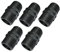 Aerzetix - C51976 - Set di 5 - Nipplo uguale con Raccordo filettato in plastica - Doppio Filettatura Maschio/Maschio - 3/4 x3/4 - PN 10 Bar - raccordi a Compressione connessione per avvitare