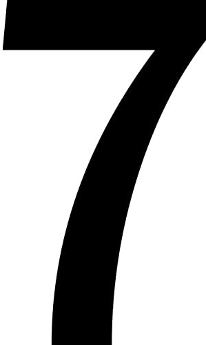 ShirtInStyle Zahlen selbsklebende Aufkleber, 10cm hoch, Haustür, Mülltone, Basteln, Boote, Nummern, Kennzeichen, KFZ, Türen, Spint, Umkleide, Hausnummer, Bootsnummer, ZAHL 7-10cm, schwarz