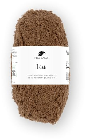 Pro Lana Lea speichelechtes Plüschgarn Teddygarn 25g 100% Polyester (10 dunkelbraun)