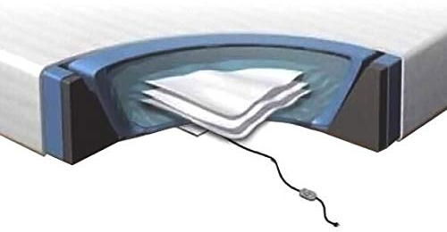 Beliani Wasserbett Matratze 140 x 200 cm mit Bezug weiß Schaumstoffrahmen 2 Heizungen Solers