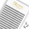 240Pcs Individual Lashes QUEWEL Cluster Lashes Individual Lash Extension 20D D Curl Lashes Cluster DIY Look Like Eyelash Extensions Mix8-14mm at Home(20D 0.07D MIX8-14mm)