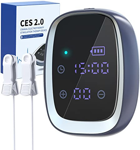 iKeener Einschlafhilfe Gerät für Schlaflosigkeit,Tragbare CES Mikroelektronischer Impulgerät,Schnelle Einschlafen,Verbesserung Schlafs,Linderung Angstzuständen,Depressionen,Kopfschmerzen(Schwarz)