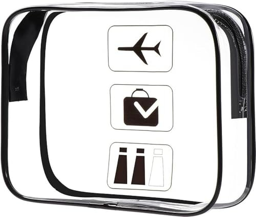 Oderra Trousse De Toilette - 1 Pochette Transparente Voyage pour Le Transport De Liquides, Avion pour Femmes & Hommes