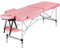 Yaheetech Mobile Aluminium Massageliege Höhenverstellbar 2-Zonen Massagebett mit Kopfstütze & Armlehnen & Tasche, Hellrosa