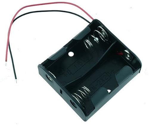 C x 2 Open Battery Holder 150mm Leads DIY Hobby Electronics (Pack of 2)
