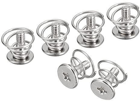 sourcing map Spring Screws, 10pcs M2x6mm 7.2mm Spring OD GPU Graphics Card Back Plate Heatsink Screws Computer Fan Fixed Screws