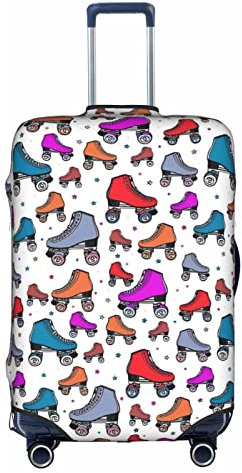 Retro-Rollschuhe, bunte Trolley-Reisetasche, Schutzhülle, hohe Elastizität mit Reißverschluss, mittlere Anwendung, 45,7 - 81,3 cm Trolley-Tasche
