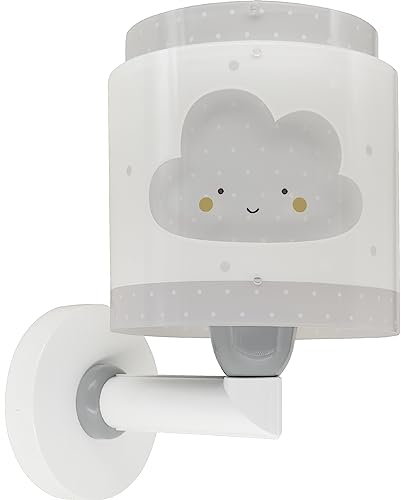 Dalber kinder Wandlampe, Kinderlampe Wandleuchte kinderzimmer Baby Dreams Wolke Grau, 76019E, E27