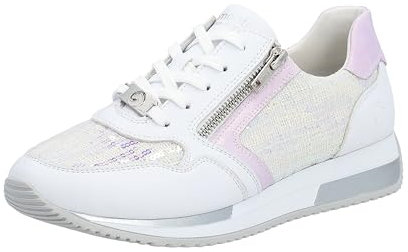Remonte Damen D0H12 Sneaker, Weiss/Offwhite/Flieder / 80, 41 EU