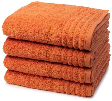 Vossen - Vienna Style Supersoft - 4 X Handtuch - Im Set - Baumwolle - extrem flauschig (50 X 100cm Fiesta)