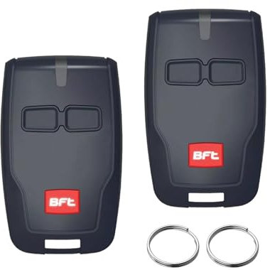 2PCS 433.92MHZ For BFT Gate Remote Control Fob Replacement BFT Mitto 2 Remote Fob MITTO B RCB02 2 Buttons Electric Gate Fob With Key Ring
