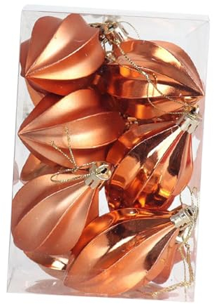 kowaku 8 x Weihnachtsanhänger, Baumschmuck, hängende Weihnachtsdekoration, Weihnachtsanhänger für Outdoor, Winter, Innenbereich, Foto-Requisiten, Party, Bronze