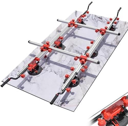 DJSDN Nahtloser Nahtsetzer Transportsystem for großformatige Fliesen, Professionelles Arbeitsplatten-Installationswerkzeug, 1,65–3,2 m, großformatiges Fliesen-Transportsystem, Steinplatte, Glas