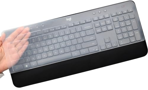 UUONDO Keyboard Cover Skin for Logitech MK540 MK545 Advanced Keyboard,Logitech MK545 Keyboard Protector, Logitech MK540 Silicone Keyboard Cover