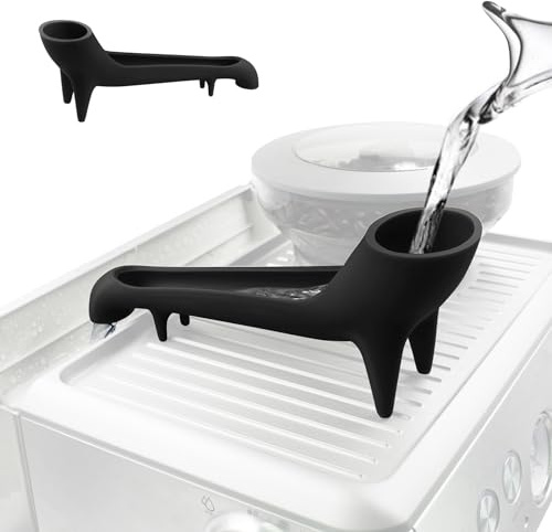 Water Tank Funnel for Breville Espresso Machine Accessories, Water Tank Quick Access Espresso Long Funnel, Silicone Food Grade, for Coffee Maker with Water Tank at The Back (Black)