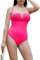 JOPHY & CO. Costume da Bagno Intero da Donna con Scollo a V Taglia Forte Monokino da Mare Sexy Push Up Imbottito Reggiseno Spiaggia Beachwear Swimwear cod.7600 (L, 22007 Fucsia)