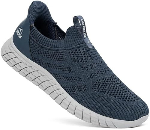 ODCKOI Herren Hands Free Slip In Sneakers Atmungsaktiv Slip On Turnschuhe Bequme Leichte Ohne Schnürsenkel Sportschuhe Schlupfschuhe Walkingschuhe für Männer Freizeitschuhe-SHLAN-45