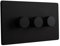 Dowsing & Reynolds Triple LED Dimmer Light Switch 3 gang 2 way 5-150W Matt Black