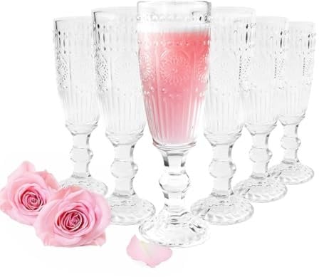 Sendez 6 Sektgläser 160ml auf Fuß Sonne Sektkelche Champagner Prosecco Sektglas Proseccoglas
