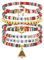 Emibele Weihnachten Ton Perlen Armbänder für Frauen 7pcs, Frohe Weihnachten Armband Set mit Weihnachtsbaum Schneeflocke Hirsch Charms, stapelbar Vinyl Disc Stretch Xmas Armbänder Geschenke