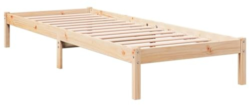 vidaXL Massivholzbett Extra Lang ohne Matratze 90x210 Kiefernholz