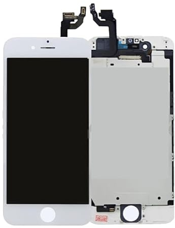 starfix Ersatz LCD Display Bildschirm + Touchscreen kompatibel mit iPhone 6 (A1549, A1586, A1589) Screen Digitizer Glass Displayglas + Montageplatte, Weiss
