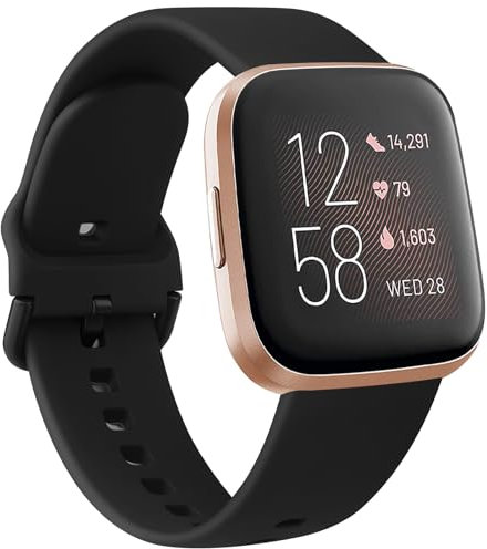 YLK Cinturino per Fitbit Versa 2/Fitbit Versa/Fitbit Versa Lite, Cinturino Silicone di Morbido Traspirante per Donna e Uomo (Nero)