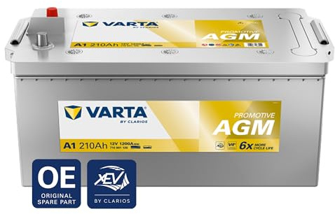 Batterie VARTA ProMotive AGM A1-12V 210Ah 1200A - 710901120 - Pour camions avec besoins énergétiques élevés