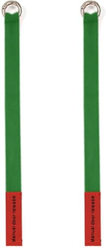 2pcs Car Door Emergency Pull Cord Simple Operation Escape Pull Strap Car Emergency Exit Rope Easy Installation Handle Set Door Hardware and Lock (Green)