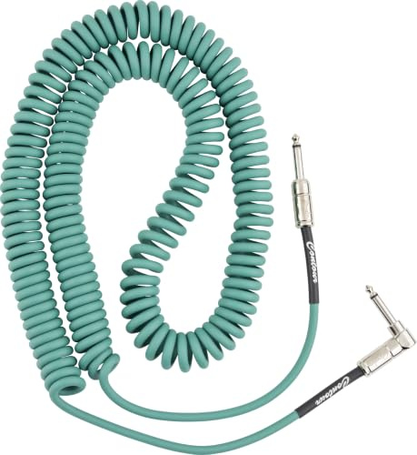 Fender Contour™ 30' Coiled Cable, Sherwood Green