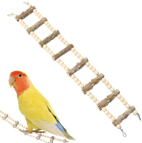 Papageienschwungleiter, Holzvogelleiter | Papageienperch Swing | Haustiere schwingen stehende Pole Haustier Maas natürliche Kauenspielzeug