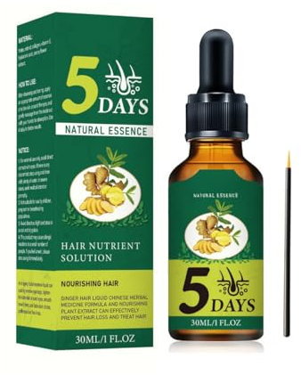 Ingwer Haarserum Intensivpflege – Natürliches Haarwuchs-Elixier mit Ginger-Extrakt für Haarwurzel-Regeneration, Kopfhautpflege & Glänzendes Haar(30ml) (eine Flasche)