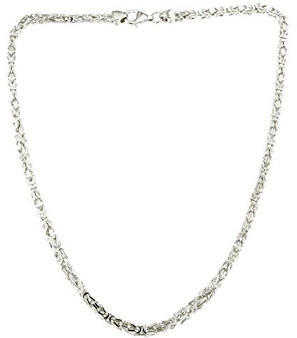 Königskette 925 Silber 3 mm 60 cm Silberkette Halskette Damen Herren Anhängerkette original italienische Byzantiner Kette Schmuck ab Fabrik tendenze Italy D-BZ3-60