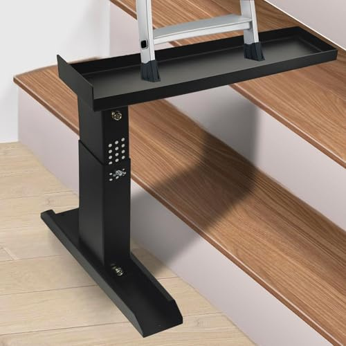 Heavy Duty Ladder Extender Pro & Stabilizer Adjustable Height 9.53 - 19, Compatible with Single & Extension Ladders Stair Ladder Leveler with Anti-Slip, Ideal for Home