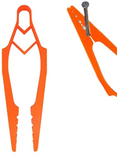 Porte-clou martelé, protecteur de doigt anti-écrasement, 11,2 x 3,5 x 0,9 cm, robuste et fiable, pince ergonomique pour menuiserie, travail du bois, construction, réparation à domicile, outil de