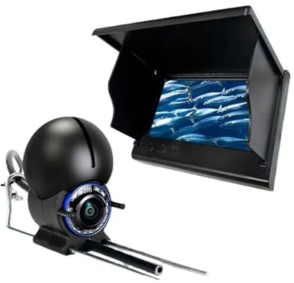 OUHFCASN Underwater Fishing Camera 1080P HD 4.3 Inch Handheld LCD Ice Fish Finder For Boat Sea Fishing With 5000amh Battery for Sea, Lake, Boat, and Kayak Fishing(30m 5 inch)